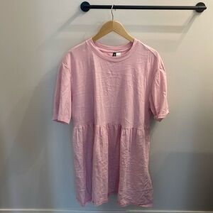 Pink Peplum Tshirt Dress